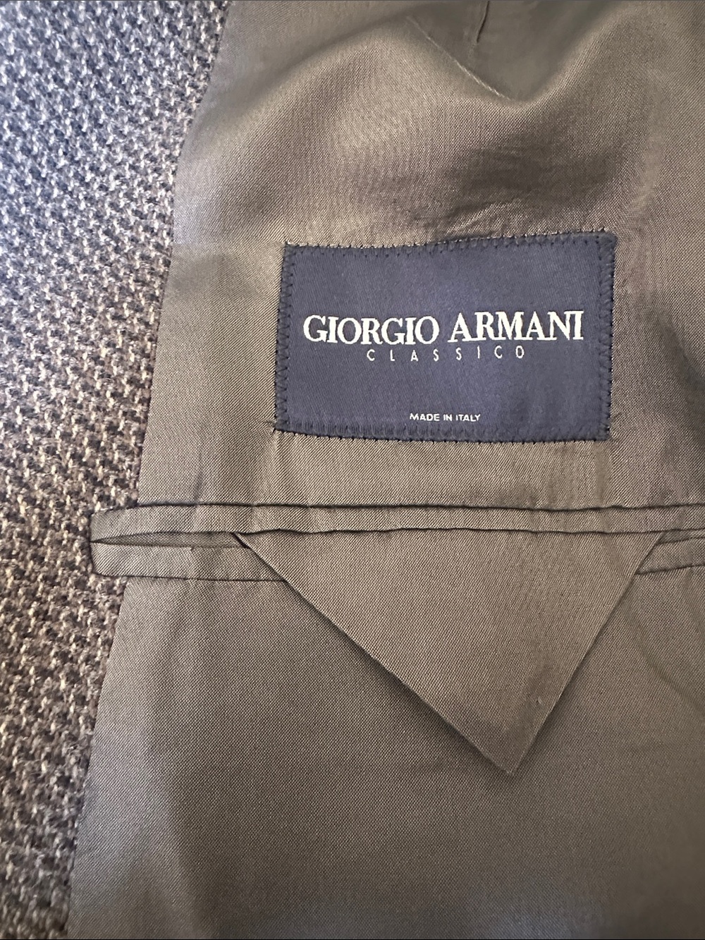 Giorgio Armani Classico Brown Tan Textured Men's Sports Coat Blazer Size 44
